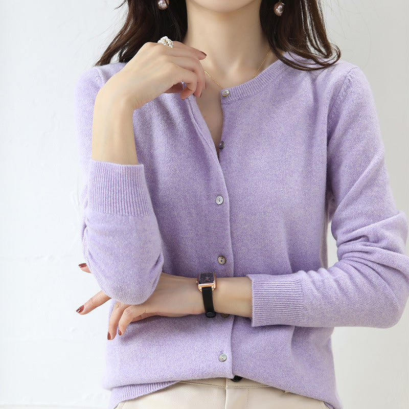 Cardigan Court Femme Chic en Maille