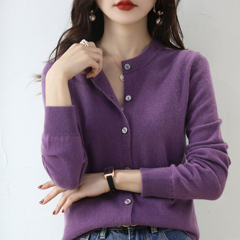 Cardigan Court Femme Chic en Maille