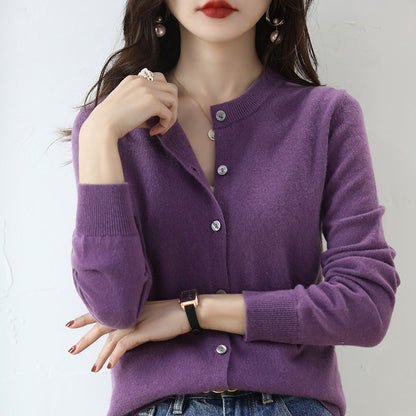 Cardigan Court Femme Chic en Maille